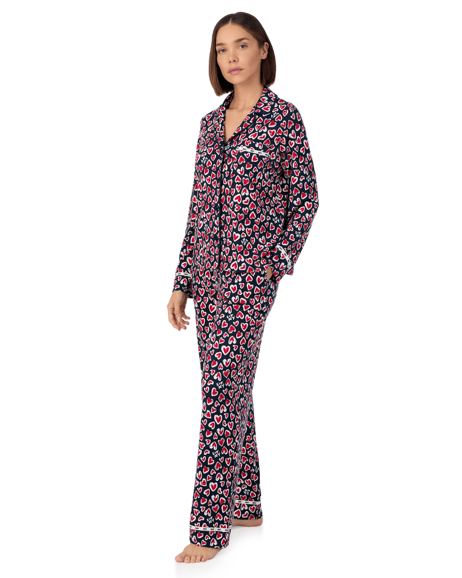 DKNY Notch Collar Top and Pant Sleep Set