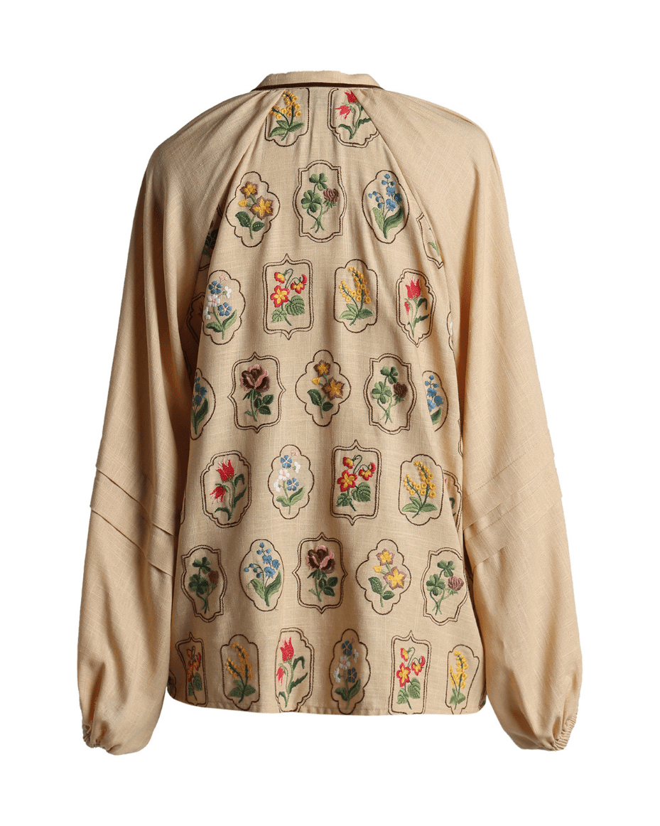 Emily Lovelock Fiora Long Sleeved Floral Blouse