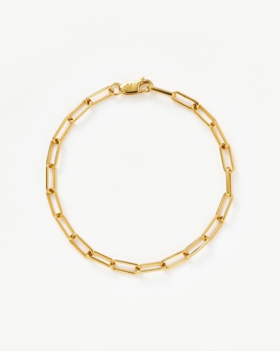 Missoma Classic Mini Gold Paperclip Chain Bracelet