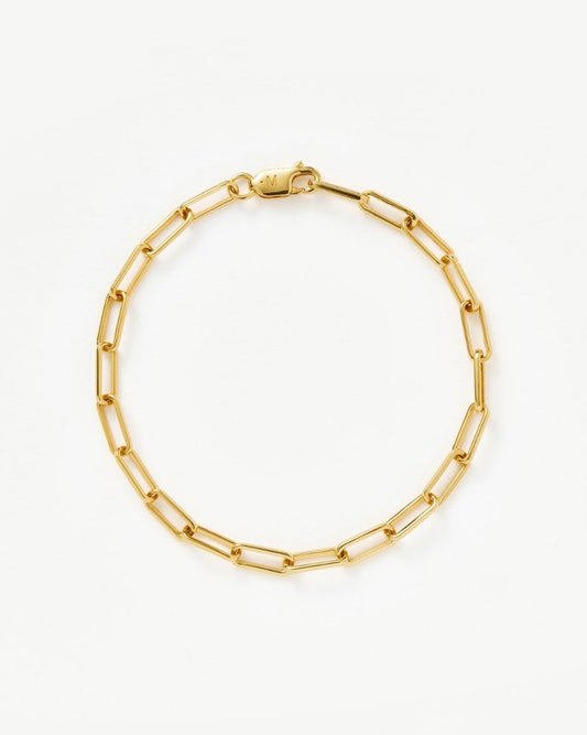 Missoma Classic Mini Gold Paperclip Chain Bracelet