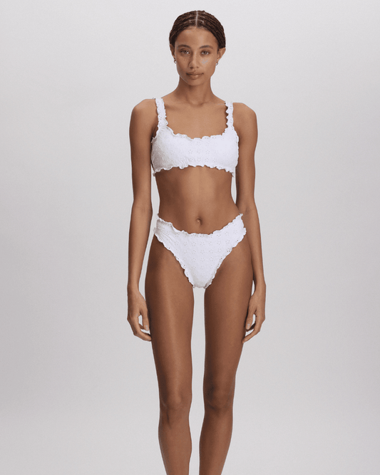 Polo Ralph Lauren Ruffle High Leg Bikini Bottom - POLO RALPH LAUREN - Luxe Leopard