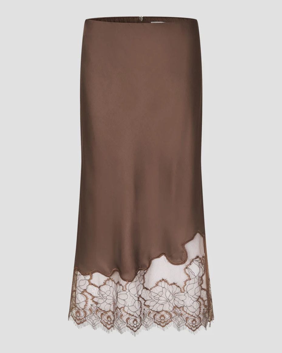 Second Female Willa Lace Midi Skirt - SECOND FEMALE - Luxe Leopard