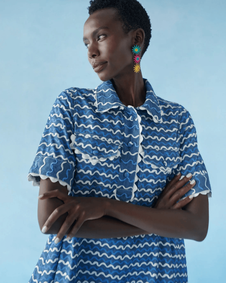 Celia B Blueberry Wave Dress – Luxe Leopard