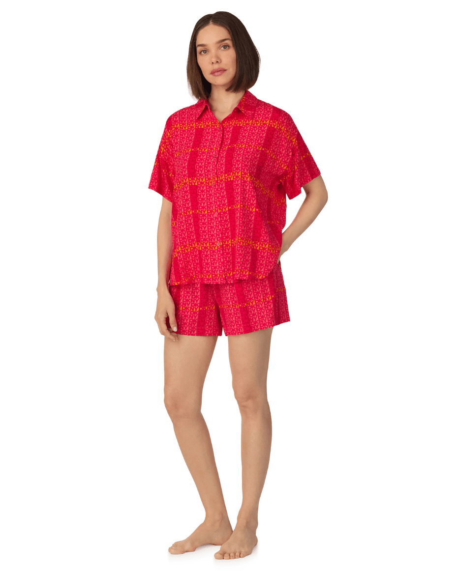 DKNY Short Sleeved Top & Boxer Sleep Set - DKNY - Luxe Leopard