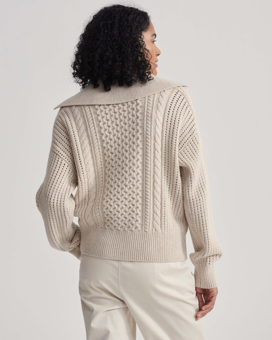 Varley Camello Relaxed Cable Half Zip