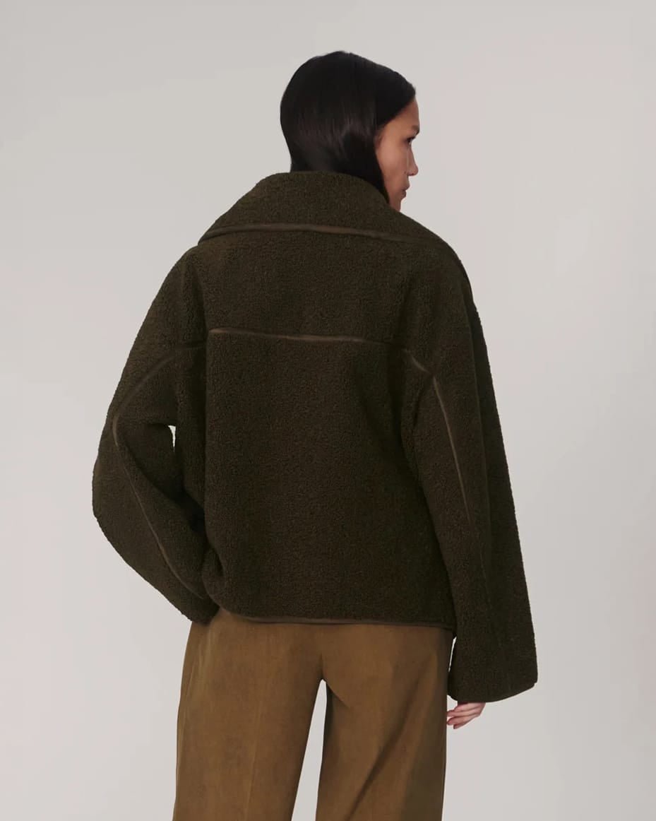 Varley Kellan Short Boxy Jacket Olive Bark - VARLEY - Luxe Leopard