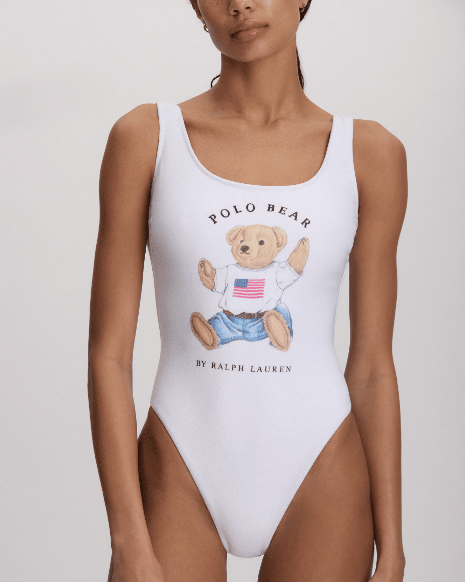 Polo Ralph Lauren Polo Bear Scoop Tank Swimsuit - POLO RALPH LAUREN - Luxe Leopard
