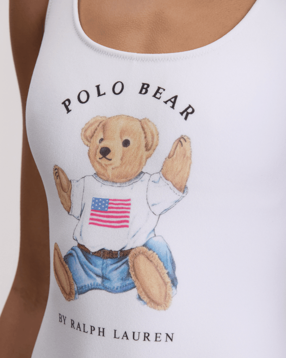 Polo Ralph Lauren Polo Bear Scoop Tank Swimsuit - POLO RALPH LAUREN - Luxe Leopard