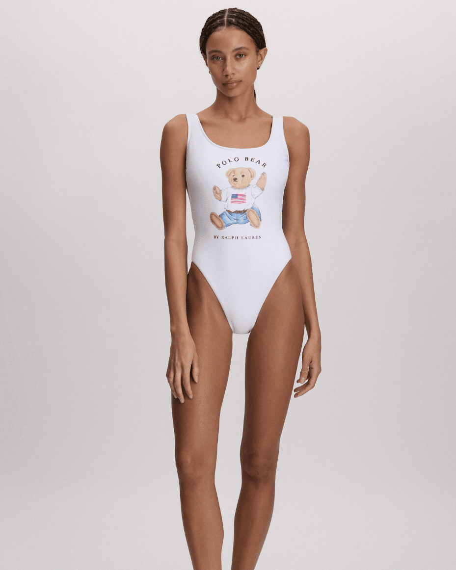 Polo Ralph Lauren Polo Bear Scoop Tank Swimsuit - POLO RALPH LAUREN - Luxe Leopard