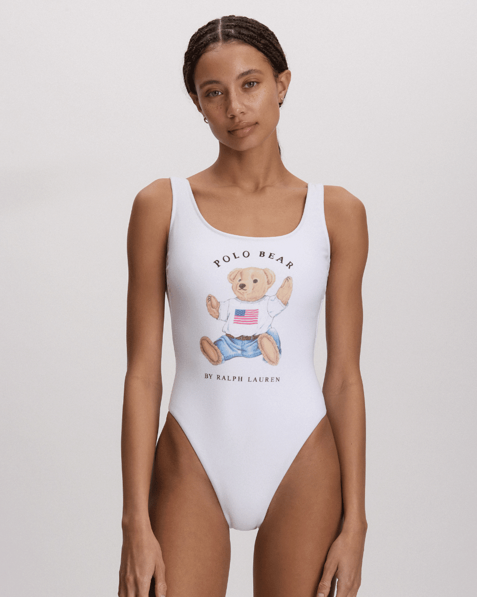 Polo Ralph Lauren Polo Bear Scoop Tank Swimsuit - POLO RALPH LAUREN - Luxe Leopard