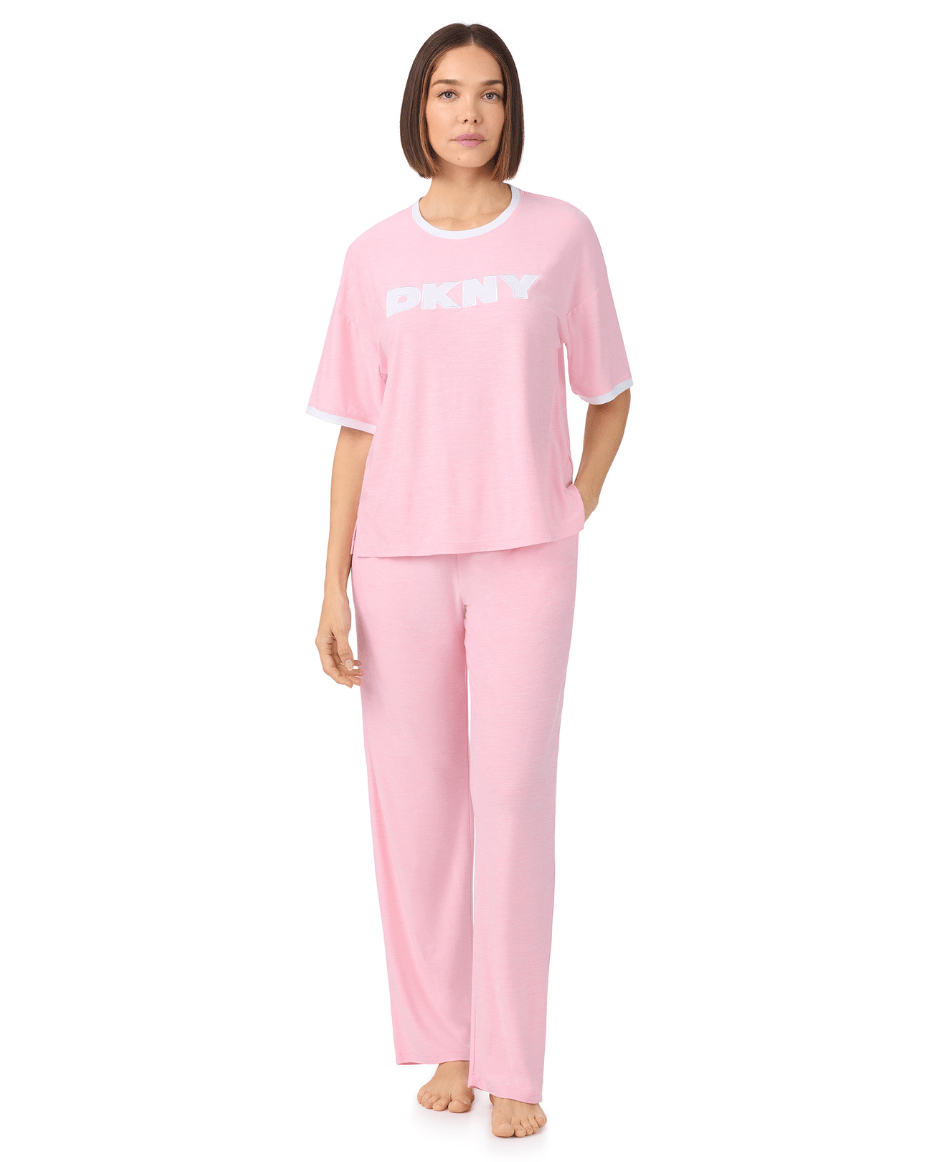 DKNY Cosy Jersey Tee & Pant Set - DKNY - Luxe Leopard