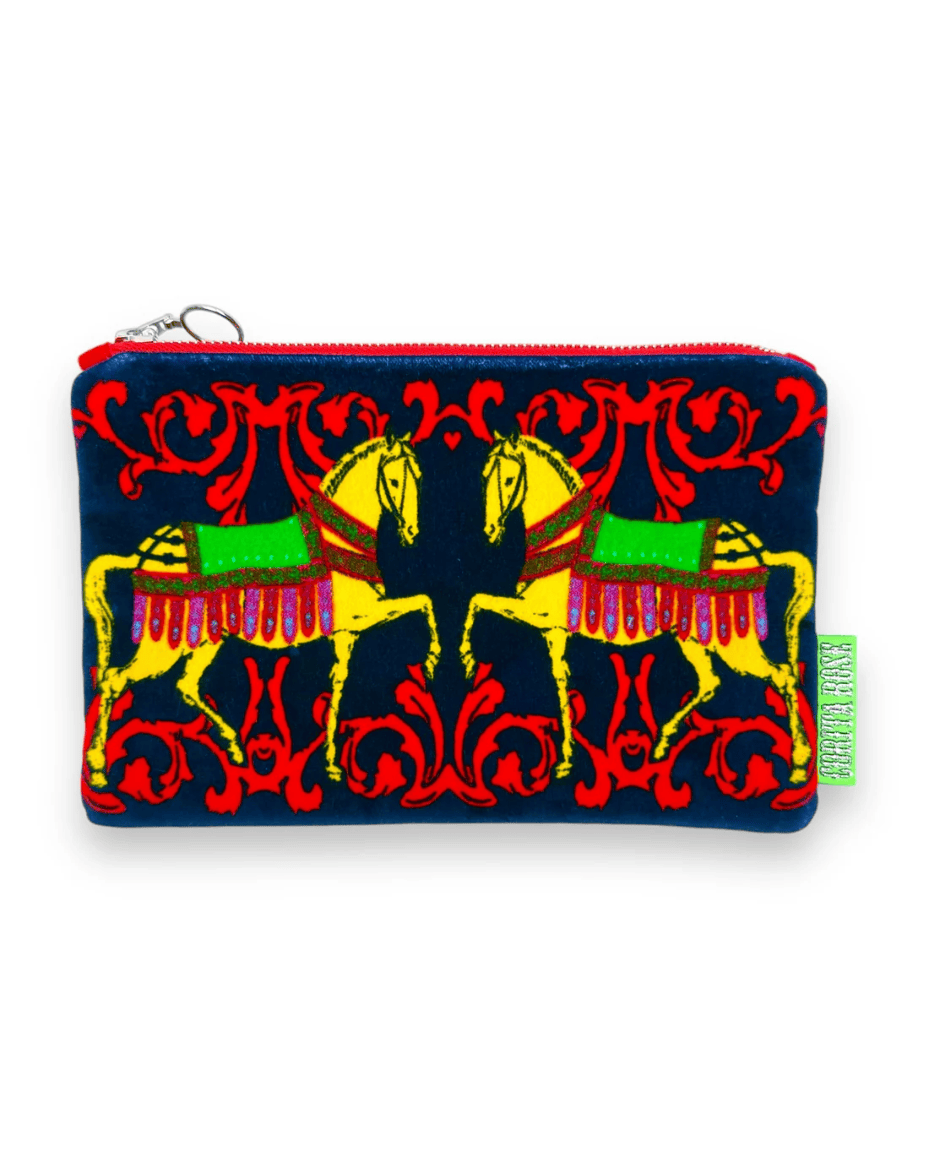 Corita Rose Large Clutch Horses Yellow