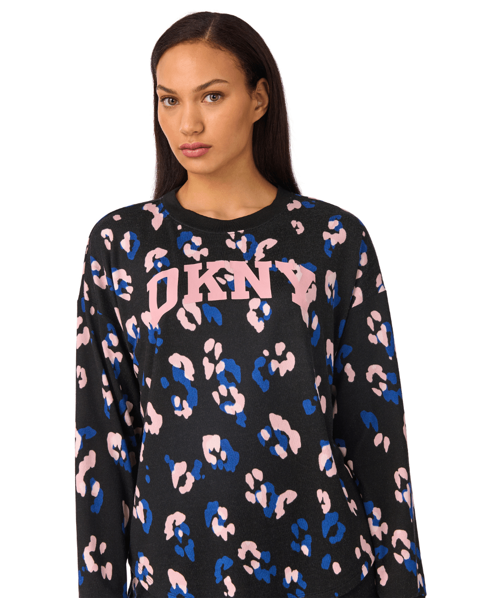 DKNY Long Sleeve Top & Jogger Set - DKNY - Luxe Leopard