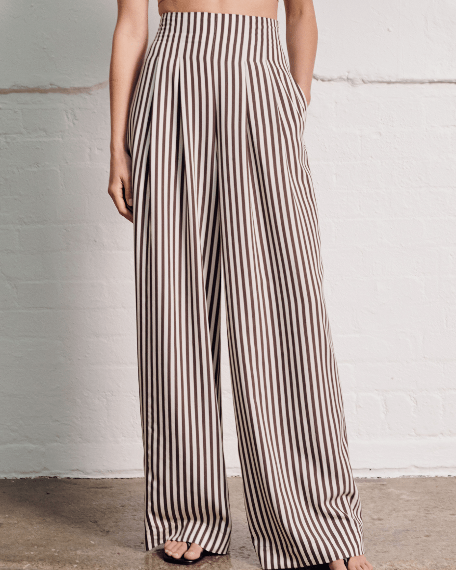Vivere - Nellie High Waisted Palazzo Trouser - VIVERE - Luxe Leopard