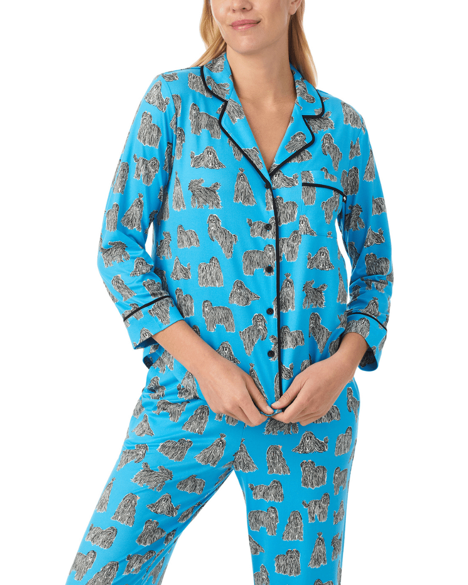 Kate Spade 3/4 Sleeve Long PJ Set - KATE SPADE - Luxe Leopard