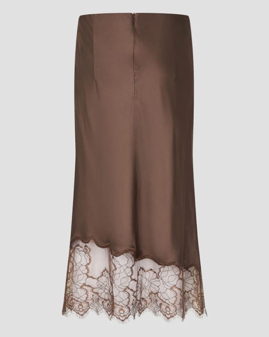 Second Female Willa Lace Midi Skirt - SECOND FEMALE - Luxe Leopard
