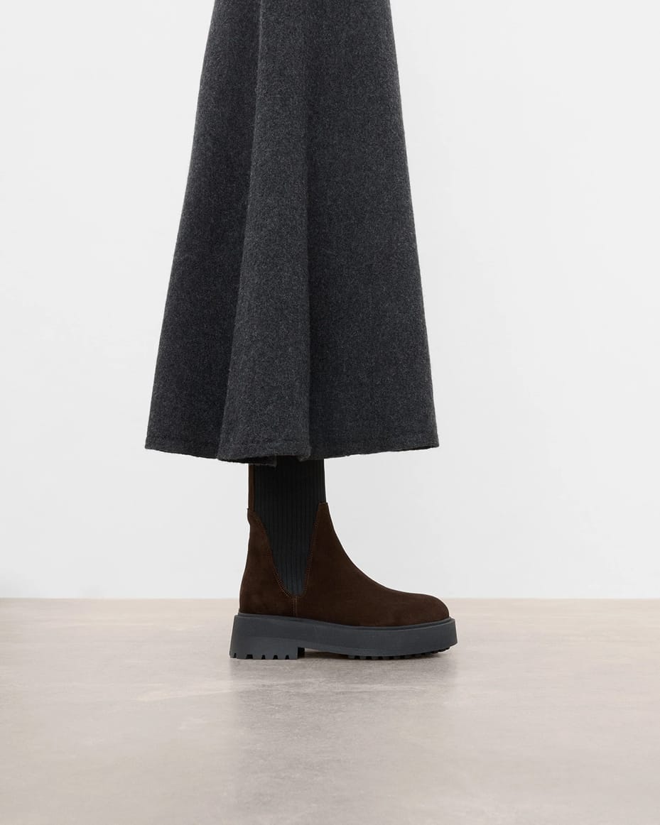 Flattered Aurora Suede Boots in Chocolate - FLATTERED - Luxe Leopard