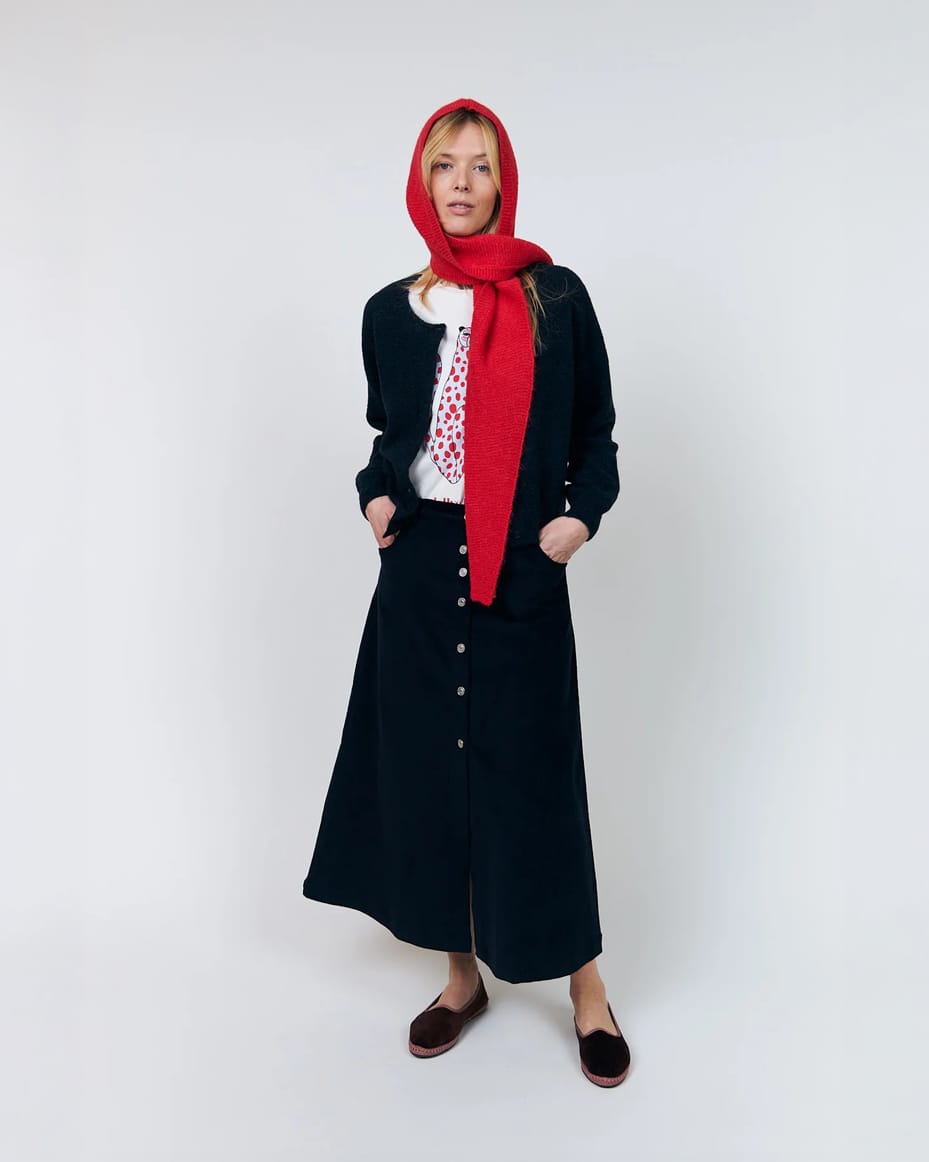 Lollys Laundry Elise Knit Bonnet in Red