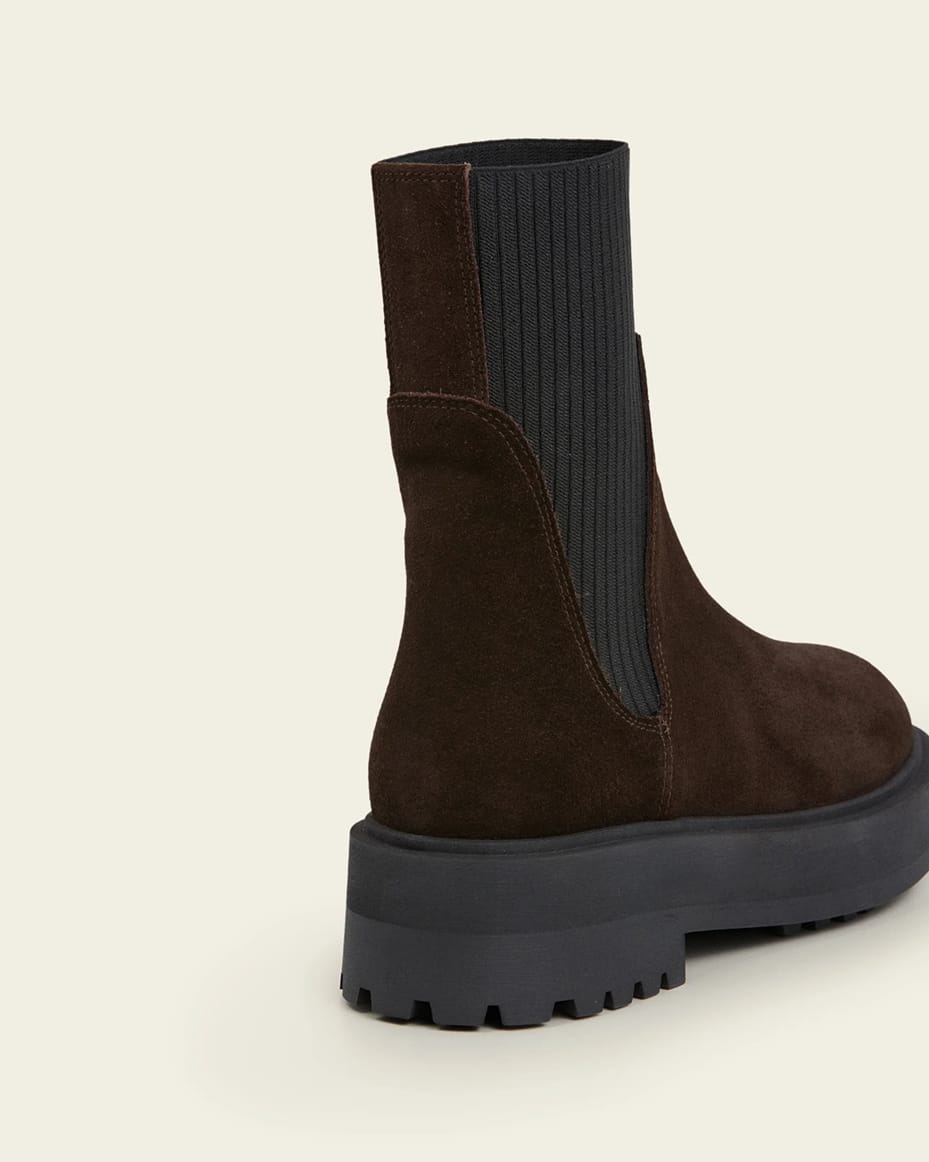 Flattered Aurora Suede Boots in Chocolate - FLATTERED - Luxe Leopard