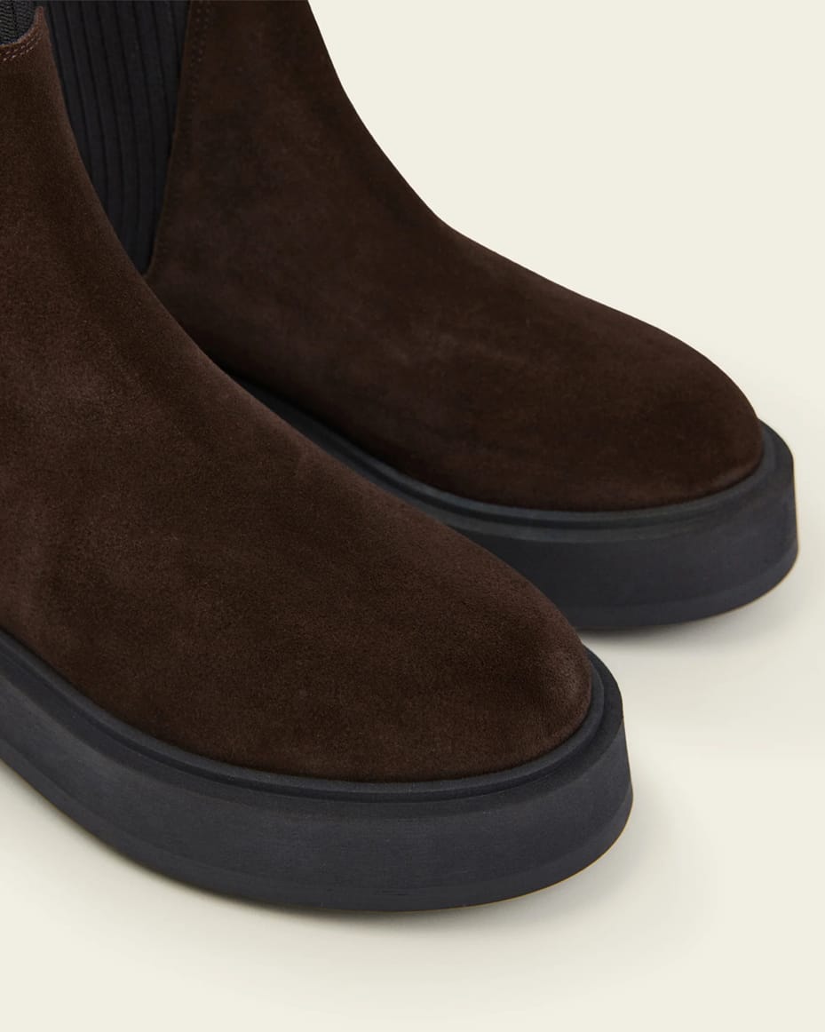 Flattered Aurora Suede Boots in Chocolate - FLATTERED - Luxe Leopard
