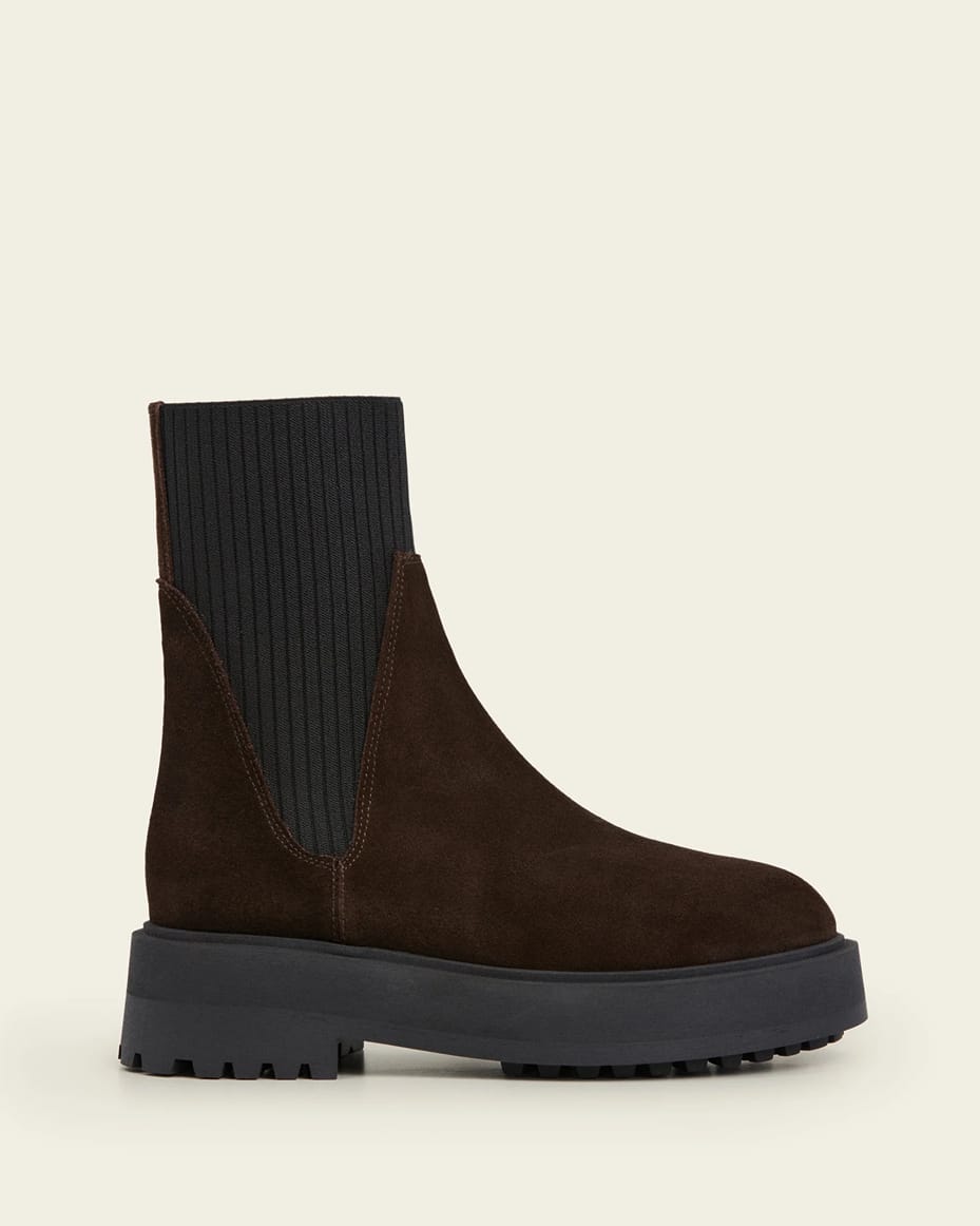 Flattered Aurora Suede Boots in Chocolate - FLATTERED - Luxe Leopard