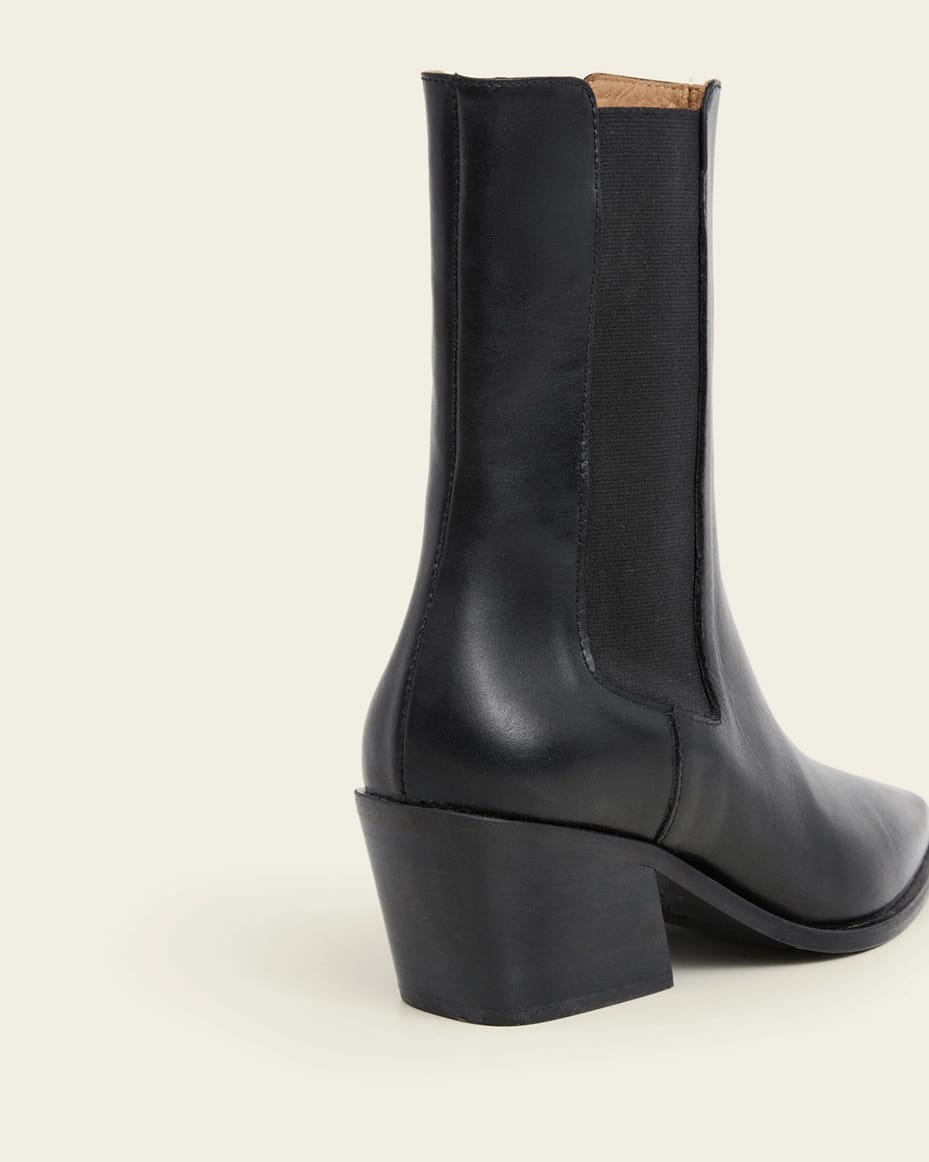 Flattered Sandra Leather Boots in Black - FLATTERED - Luxe Leopard