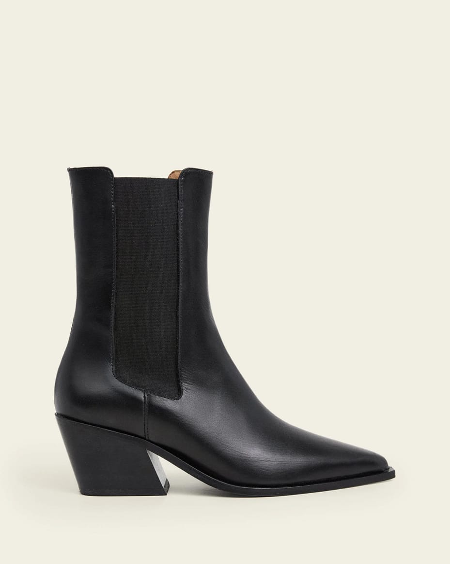 Flattered Sandra Leather Boots in Black - FLATTERED - Luxe Leopard
