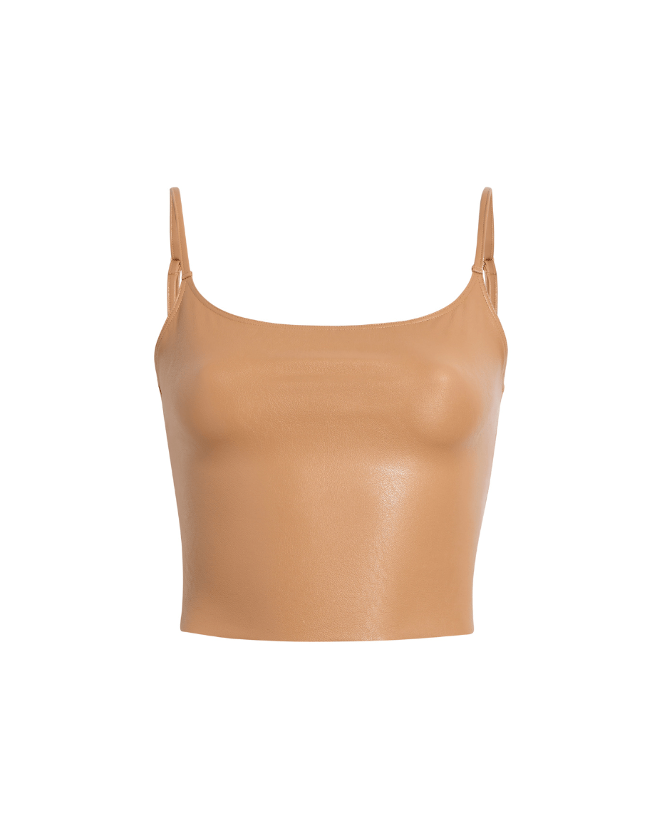 Commando Faux Leather Cami Crop Top