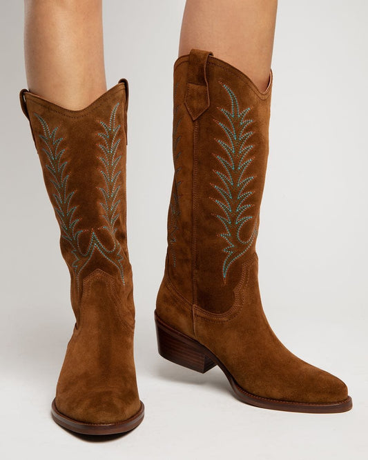Penelope Chilvers Goldie Embroidered Cowboy Boot