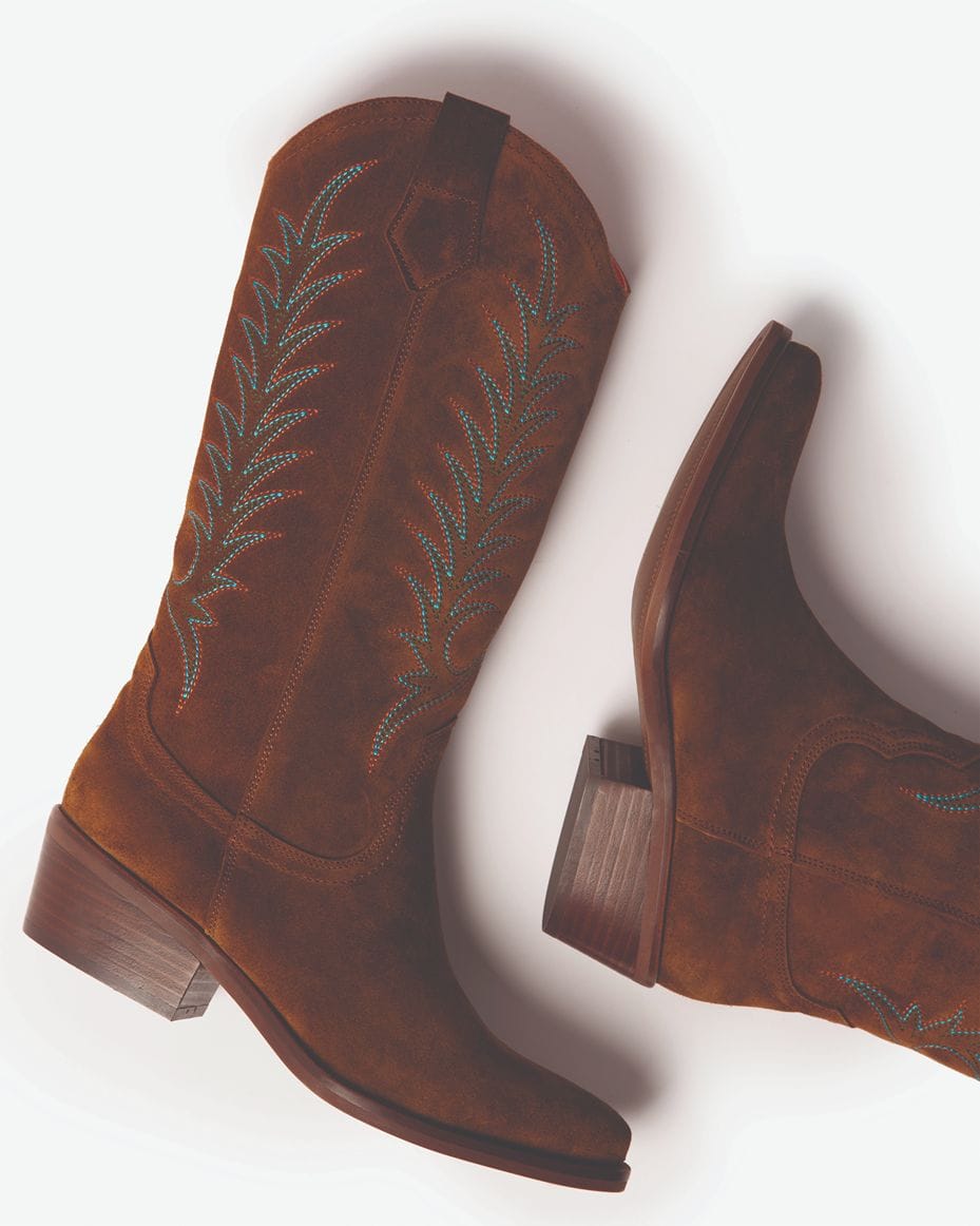 Penelope Chilvers Goldie Embroidered Cowboy Boot - PENELOPE CHILVERS - Luxe Leopard