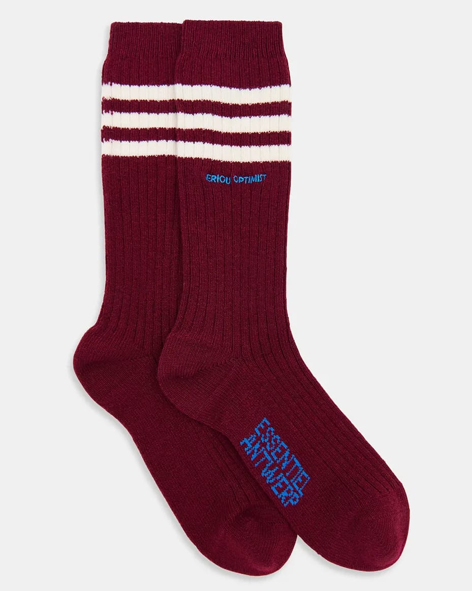 Essentiel Antwerp Kallet Striped Thick Socks Wine Not
