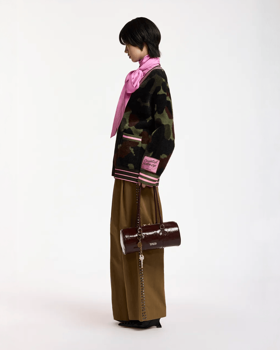 Essentiel Antwerp Kamoo Camouflage Jacquard Cardigan