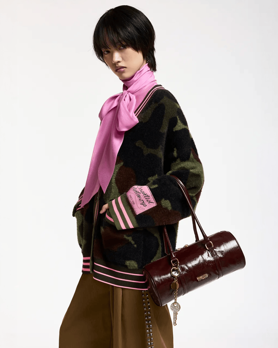 Essentiel Antwerp Kamoo Camouflage Jacquard Cardigan