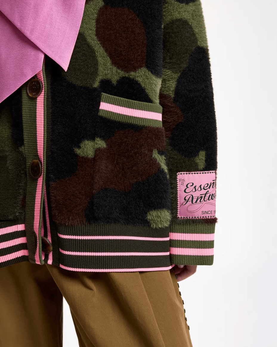 Essentiel Antwerp Kamoo Camouflage Jacquard Cardigan