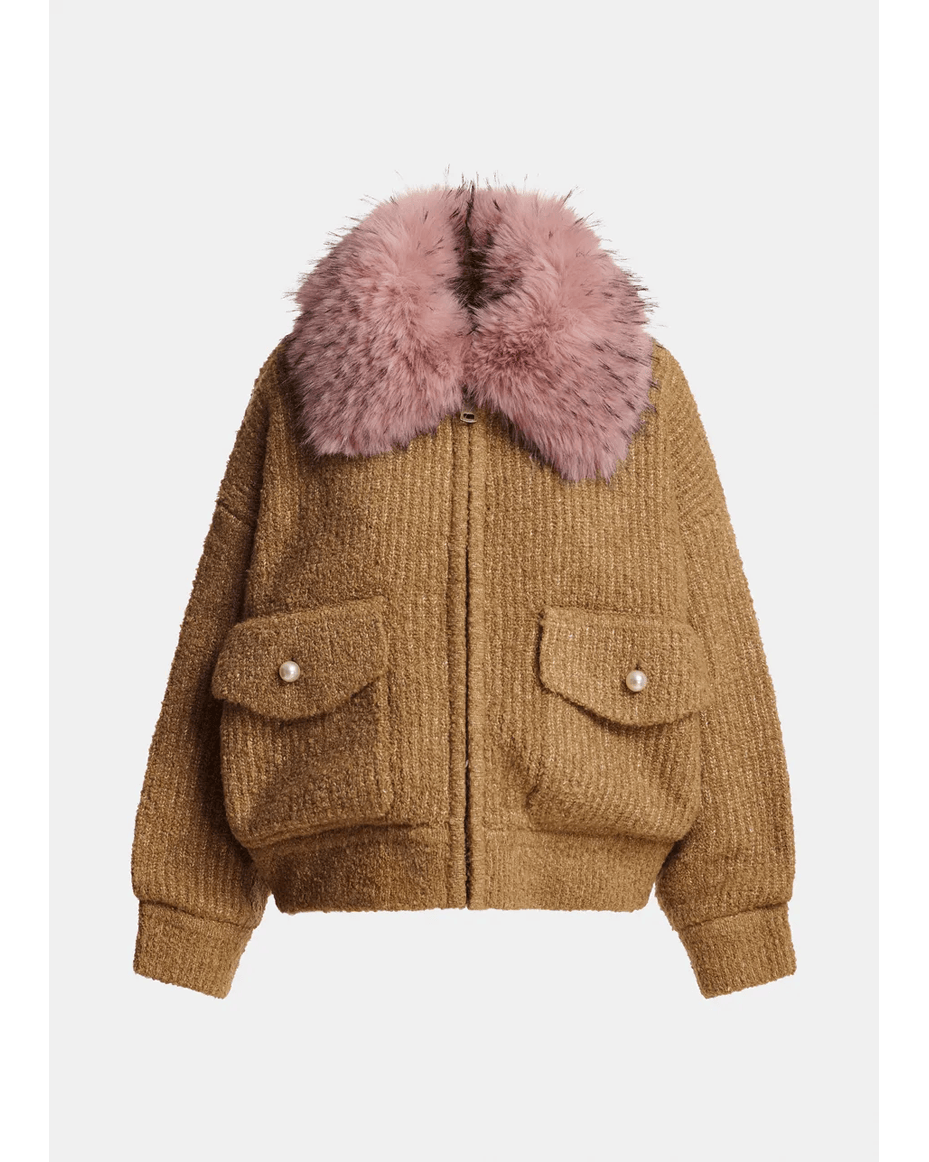 Essentiel Antwerp Kanada Knitted Bomber Jacket