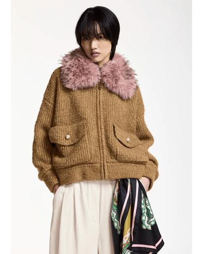 Essentiel Antwerp Kanada Knitted Bomber Jacket