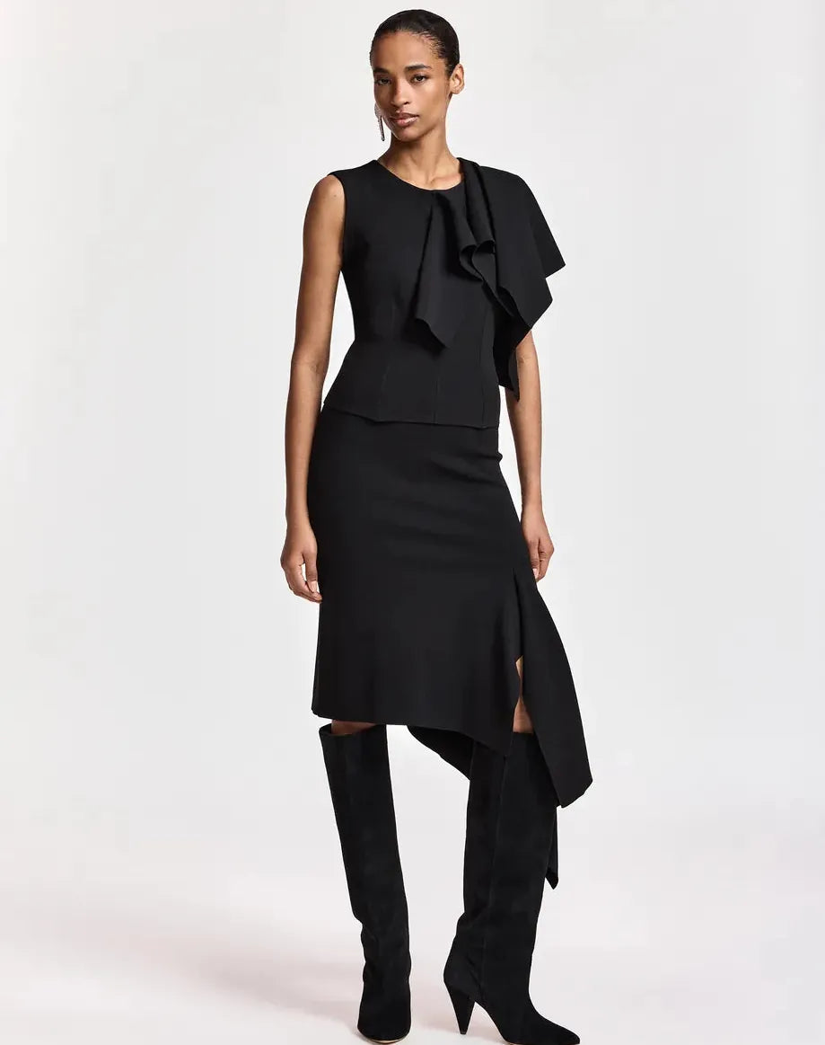 Essentiel Antwerp Kap Knitted Skirt With Frill
