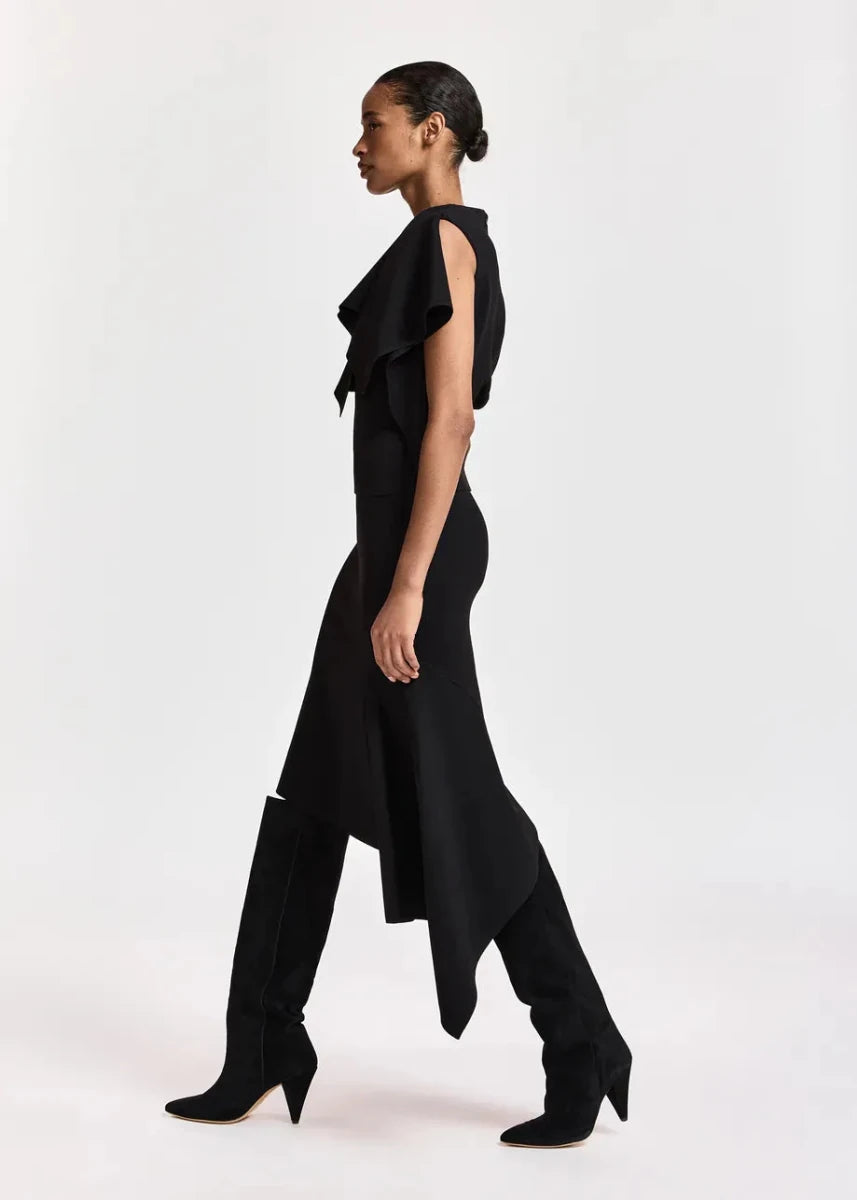 Essentiel Antwerp Kap Knitted Skirt With Frill - ESSENTIEL ANTWERP - Luxe Leopard