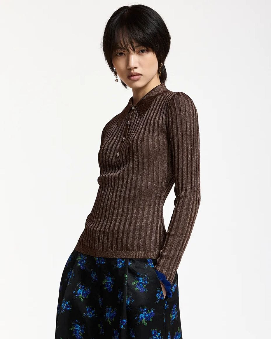 Essentiel Antwerp Karan Fitted Polo - ESSENTIEL ANTWERP - Luxe Leopard