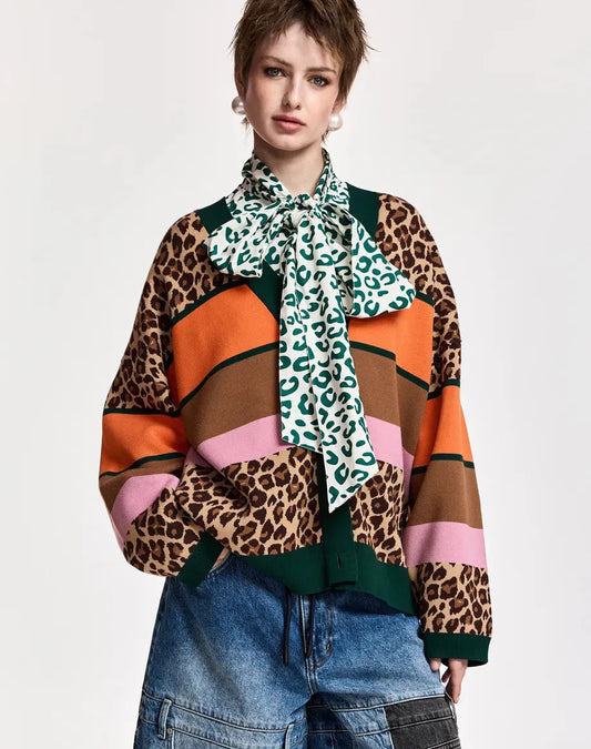 Essentiel Antwerp Kaudi Striped Knit Cardigan