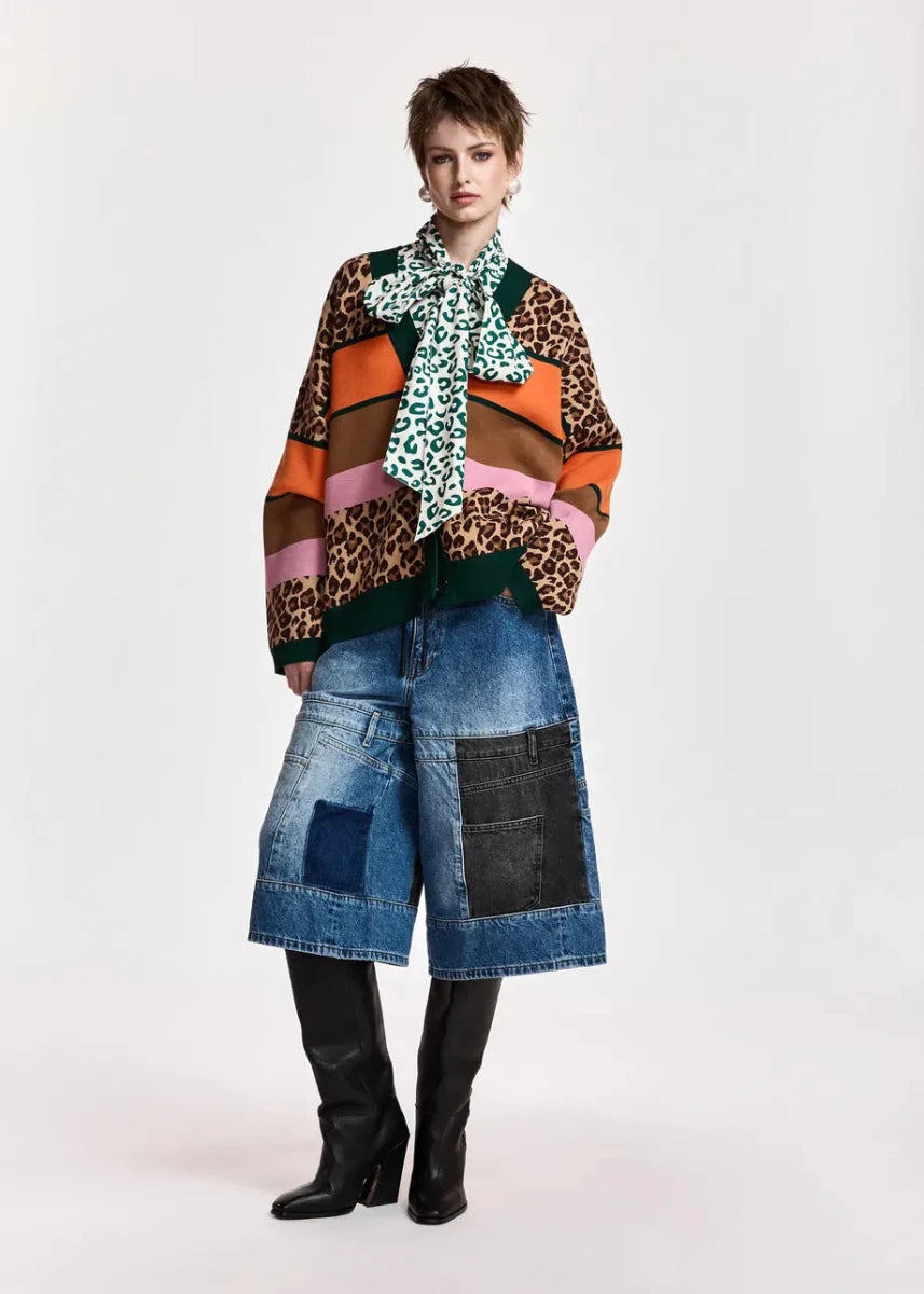 Essentiel Antwerp Kaudi Striped Knit Cardigan - ESSENTIEL ANTWERP - Luxe Leopard
