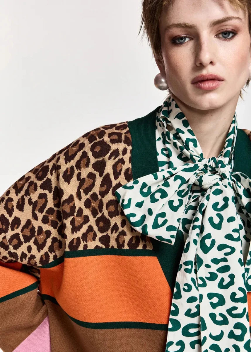 Essentiel Antwerp Kaudi Striped Knit Cardigan - ESSENTIEL ANTWERP - Luxe Leopard