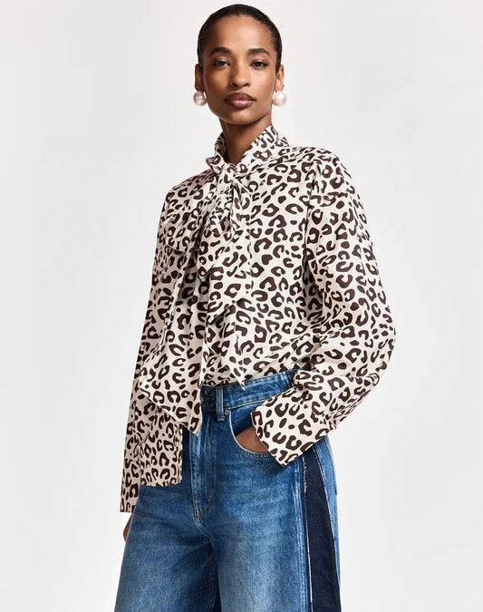Essentiel Antwerp Khaleesi Pussy Bow Tie Shirt