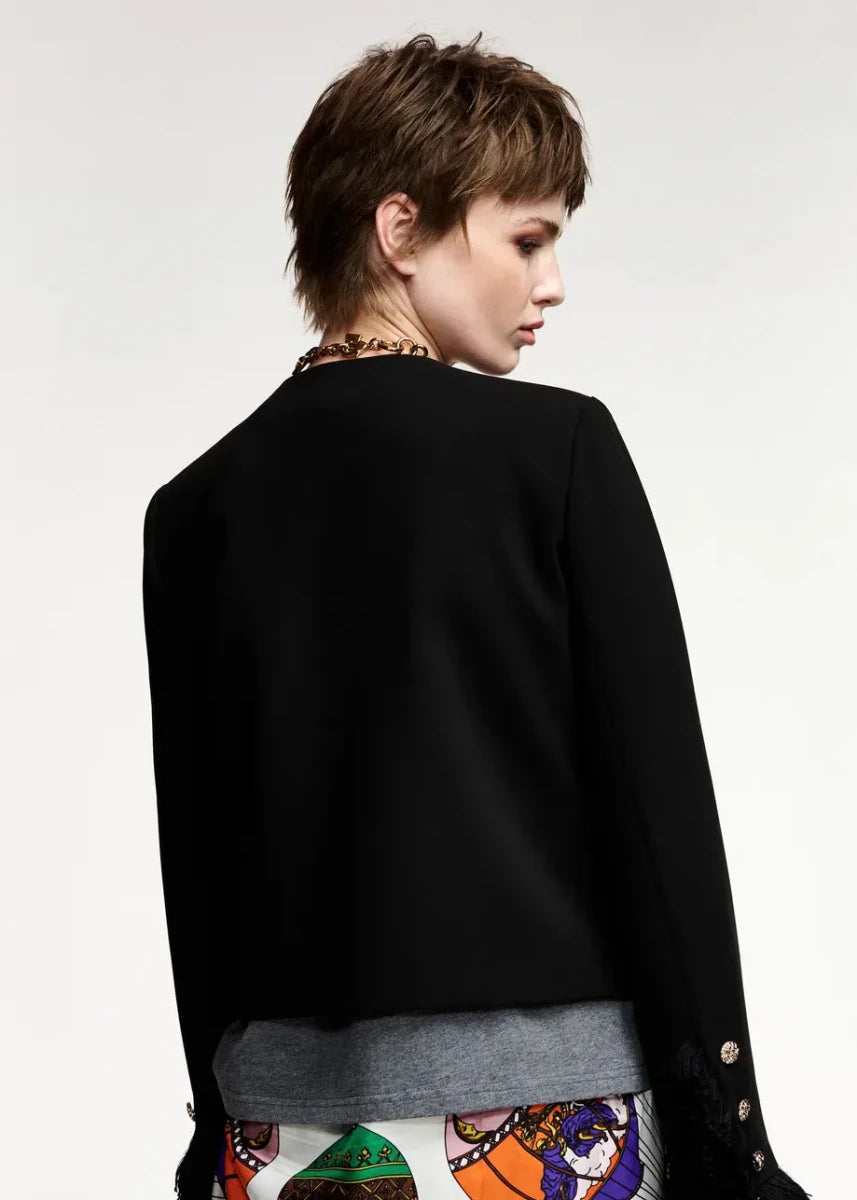Essentiel Antwerp Kinetic Fringed Jacket - ESSENTIEL ANTWERP - Luxe Leopard