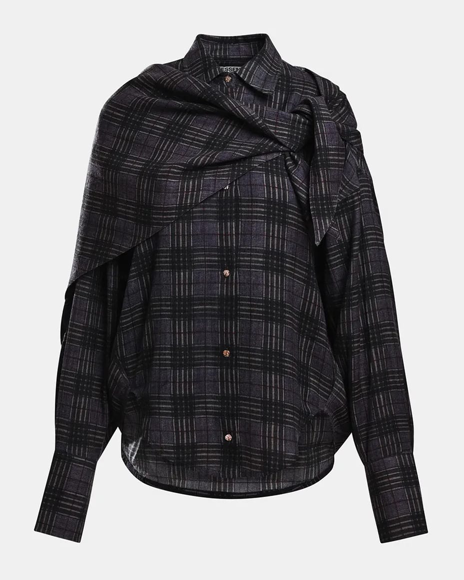 Essentiel Antwerp Kiss Oversized Shirt With Scarf