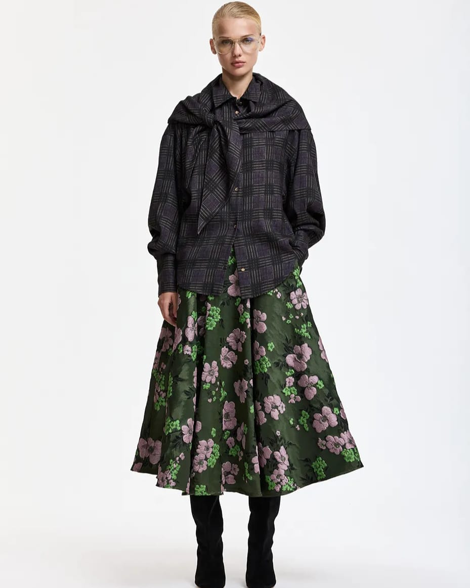 Essentiel Antwerp Kiss Oversized Shirt With Scarf