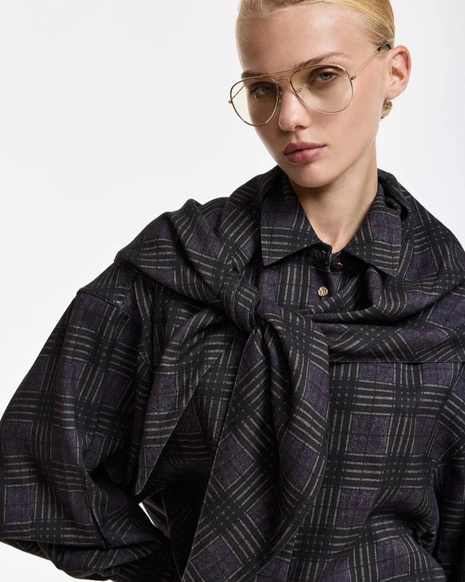 Essentiel Antwerp Kiss Oversized Shirt With Scarf