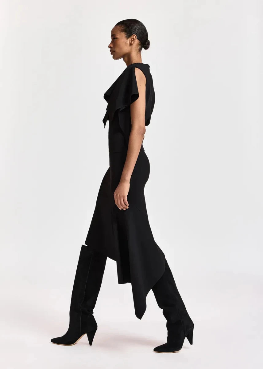 Essentiel Antwerp Know Knitted Top With Frill - ESSENTIEL ANTWERP - Luxe Leopard