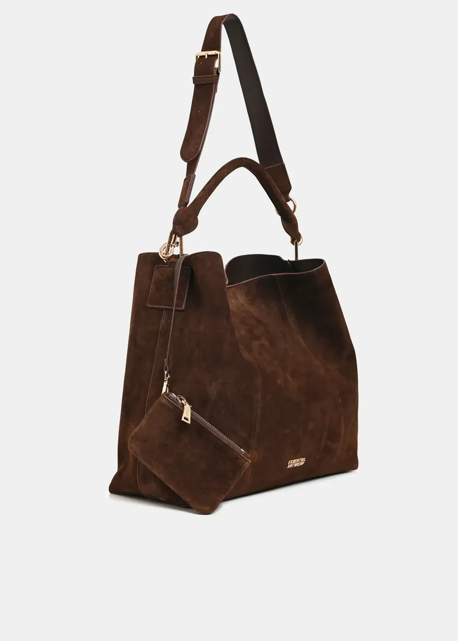 Essentiel Antwerp Kroon Suede Leather Shopper Bag