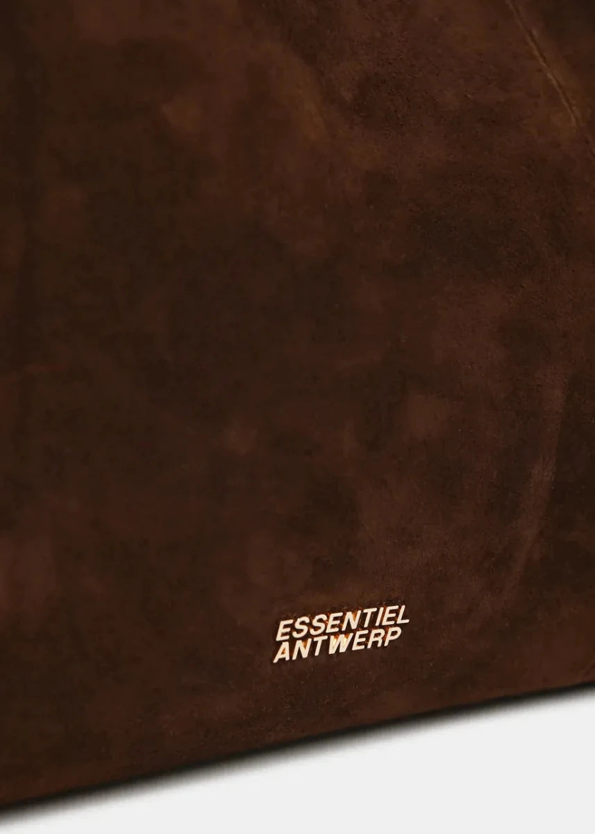 Essentiel Antwerp Kroon Suede Leather Shopper Bag - ESSENTIEL ANTWERP - Luxe Leopard